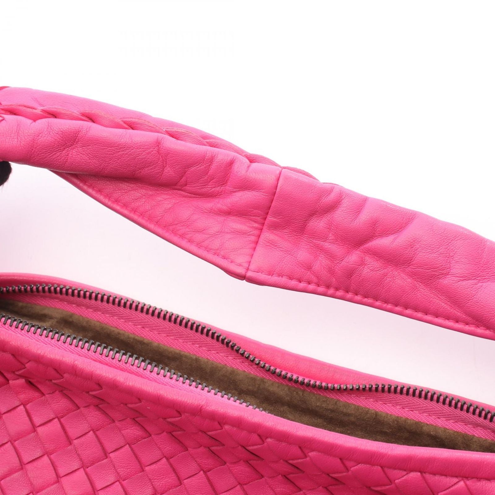 Bottega Veneta Shoulder Bag Intrecciato Pink Leather Hobo — view 6