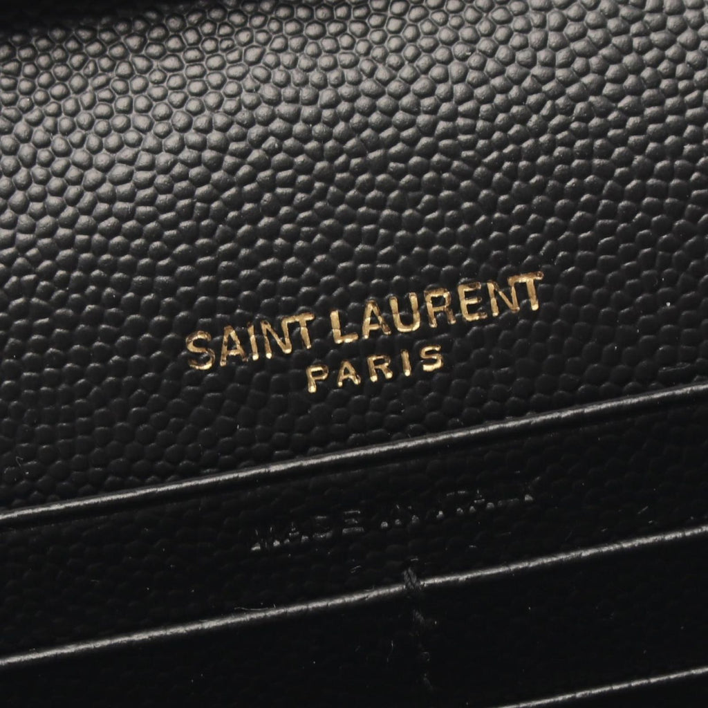 Saint Laurent Paris Shoulder Bag Cassandra Classic Black Leather Chain Wallet — view 4