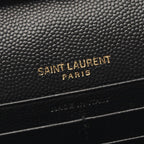 Saint Laurent Paris Shoulder Bag Cassandra Classic Black Leather Chain Wallet — view 4