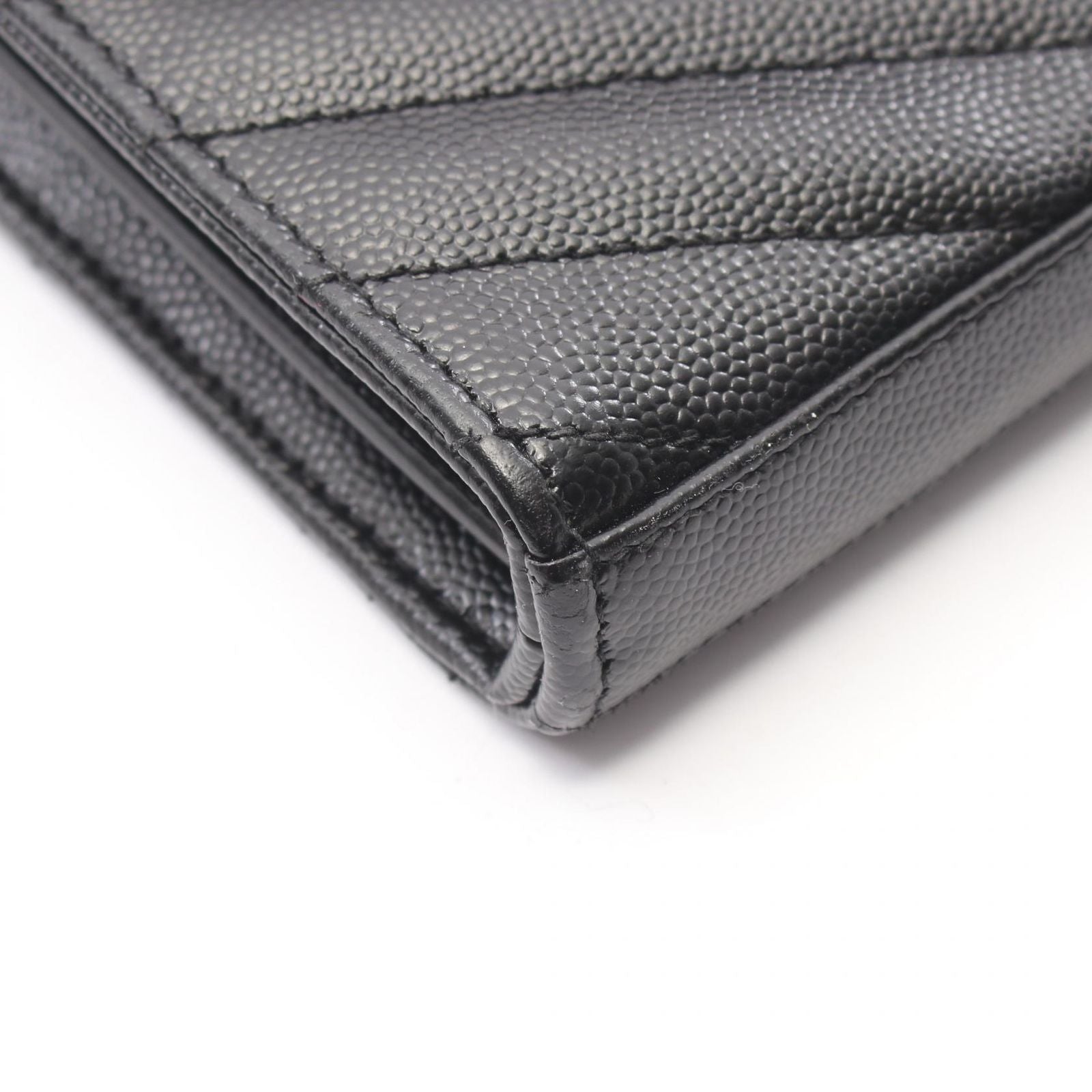 Saint Laurent Paris Shoulder Bag Cassandra Classic Black Leather Chain Wallet — view 6