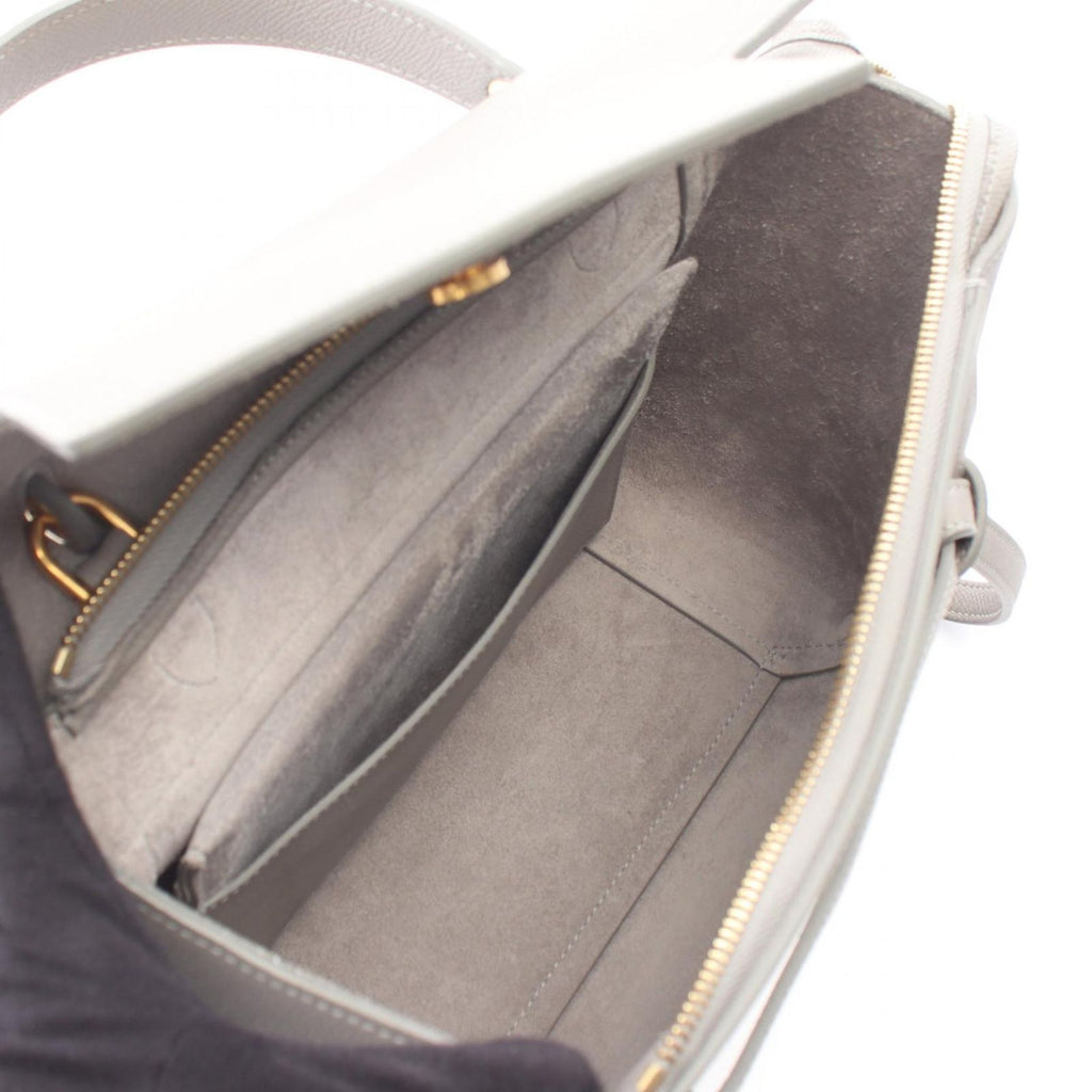 Celine Belt Bag Micro 2-Way Gray Leather — view 3