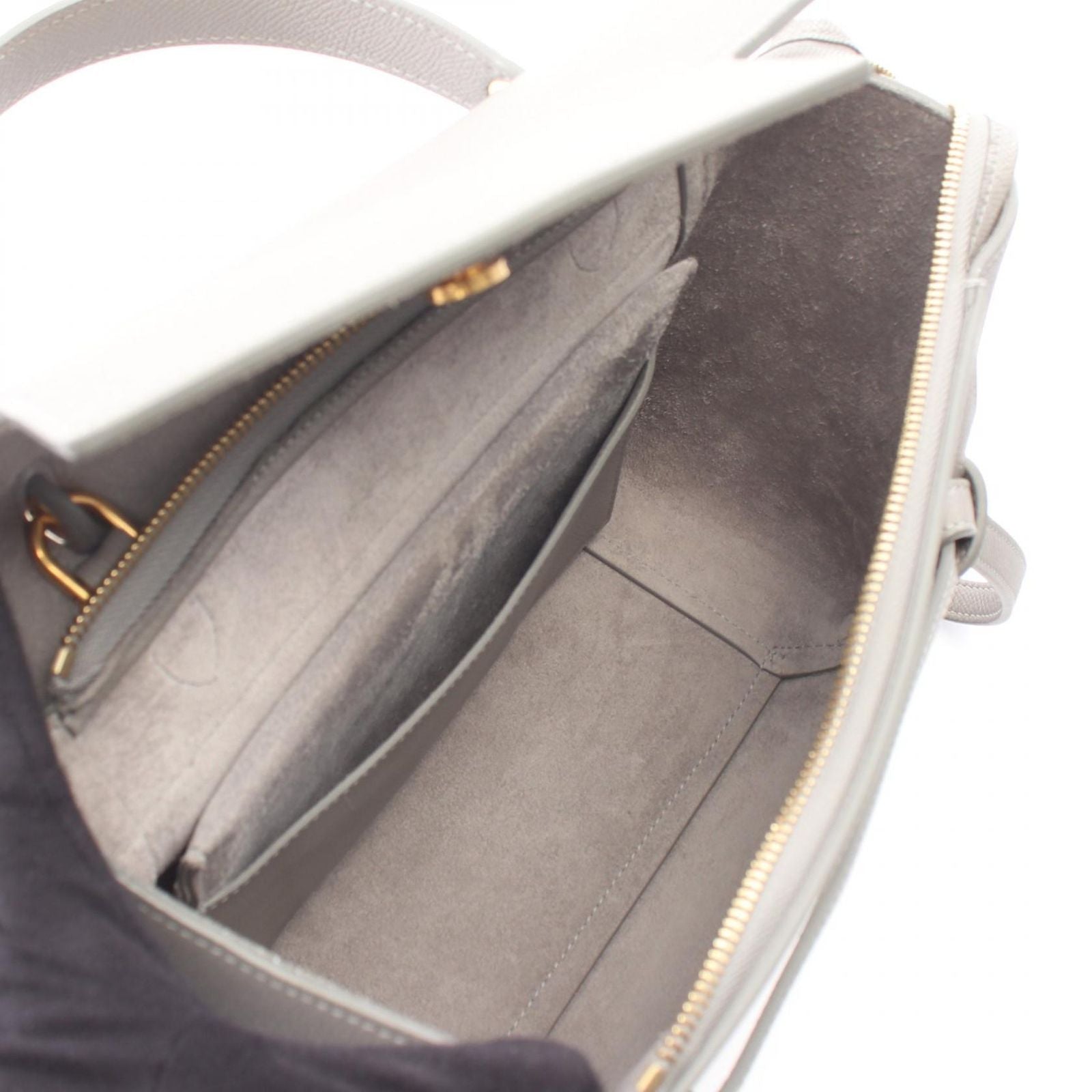 Celine Belt Bag Micro 2-Way Gray Leather — view 3