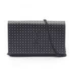 Saint Laurent Paris Shoulder Bag YSL Monogram Polka Dot Black Leather Kate