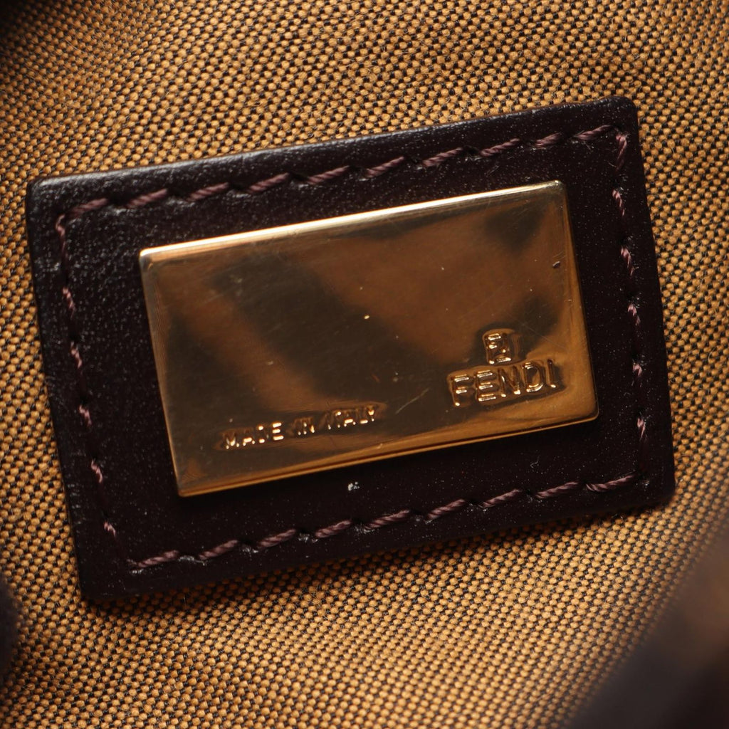 Fendi Shoulder Bag Zucca Brown Dark Canvas Leather — view 4