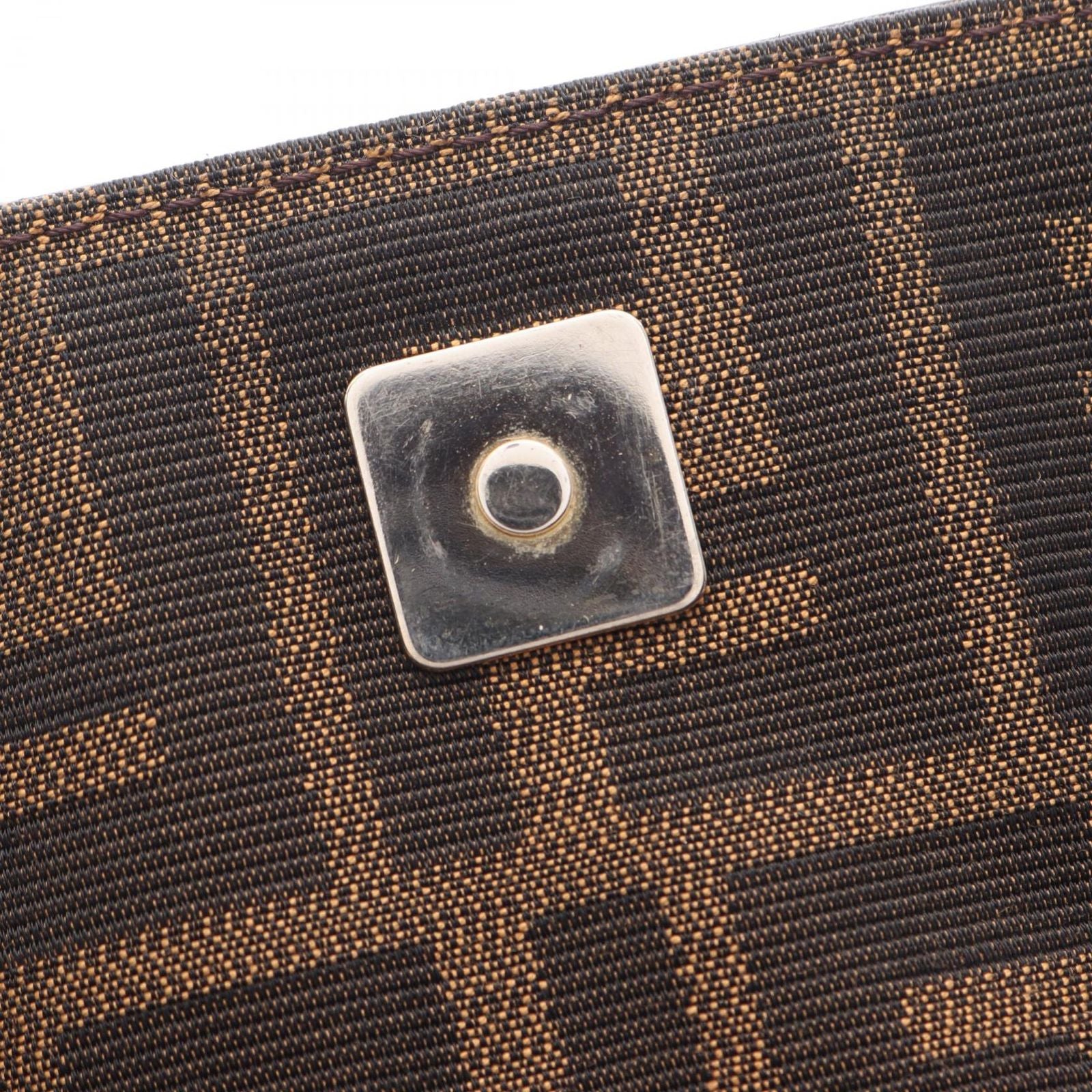 Fendi Shoulder Bag Zucca Brown Dark Canvas Leather — view 6