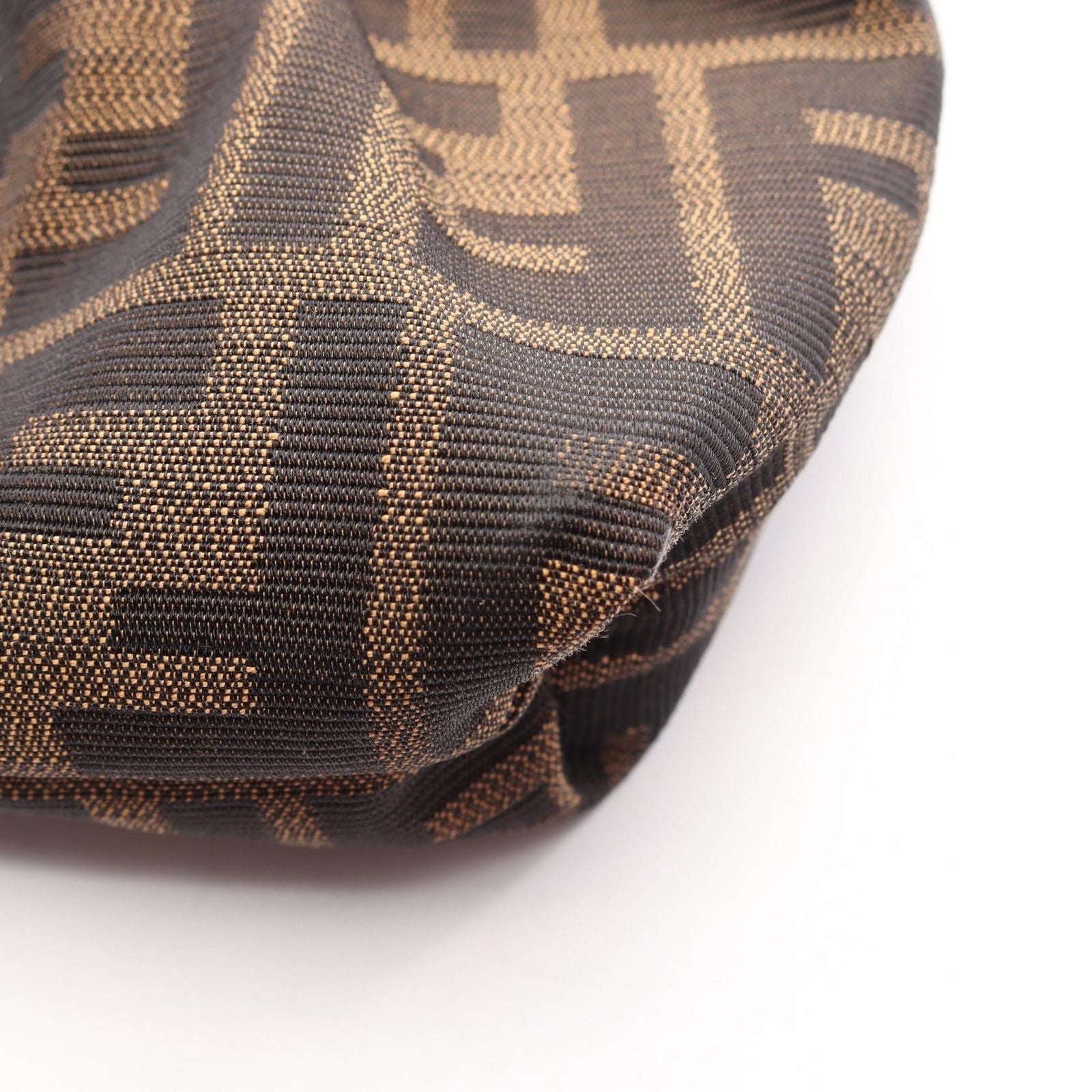 Fendi Shoulder Bag Zucca Brown Dark Canvas Leather — view 7