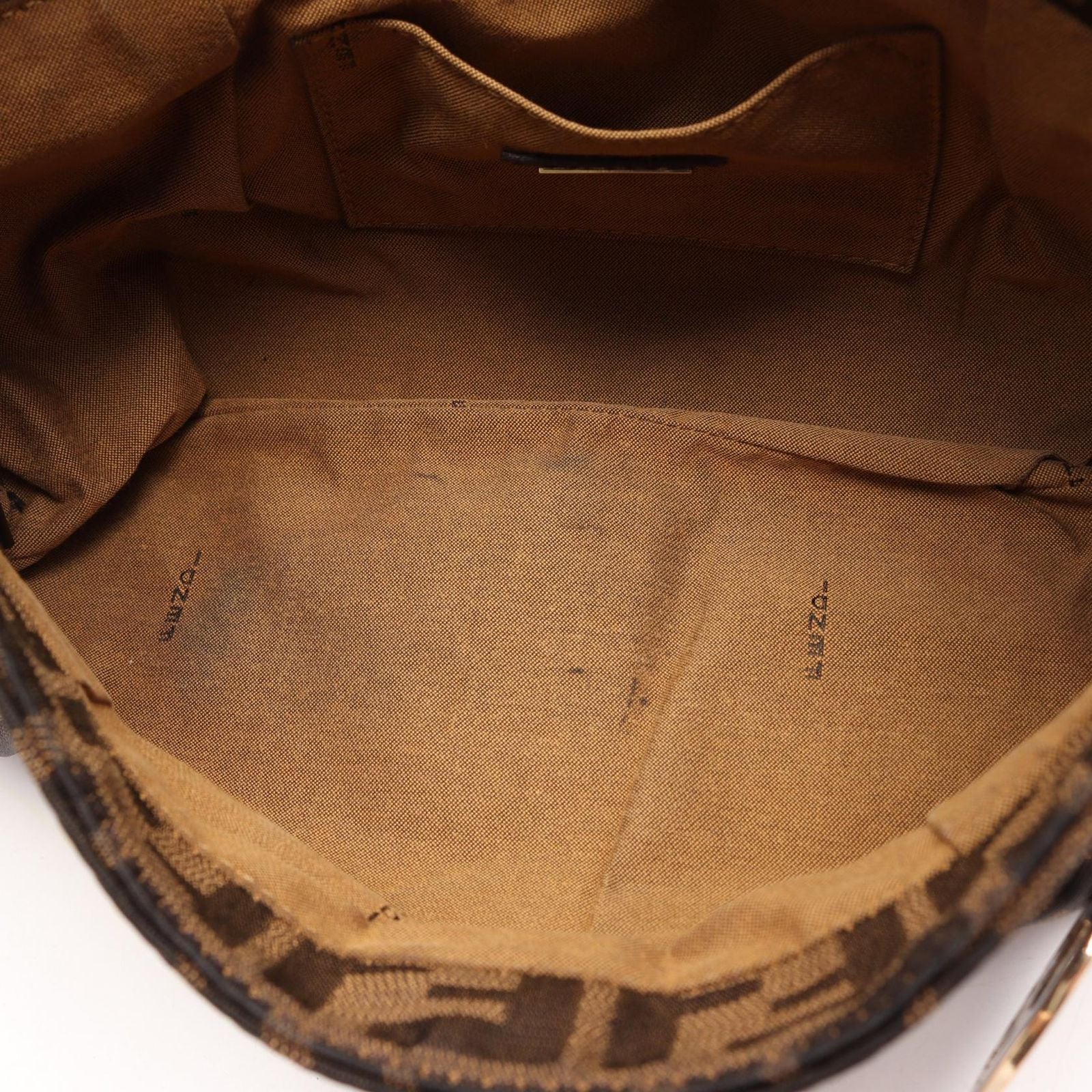 Fendi Shoulder Bag Zucca Brown Dark Canvas Leather — view 5
