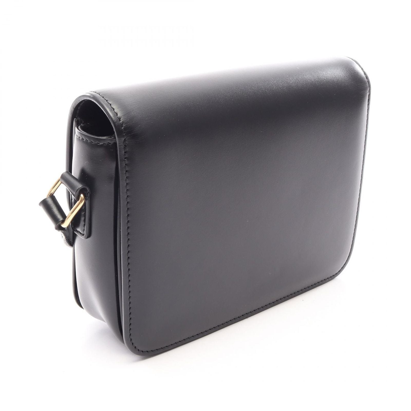 Celine Shoulder Bag Teen Triomphe Black Leather — view 2