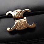Celine Shoulder Bag Teen Triomphe Black Leather — view 6