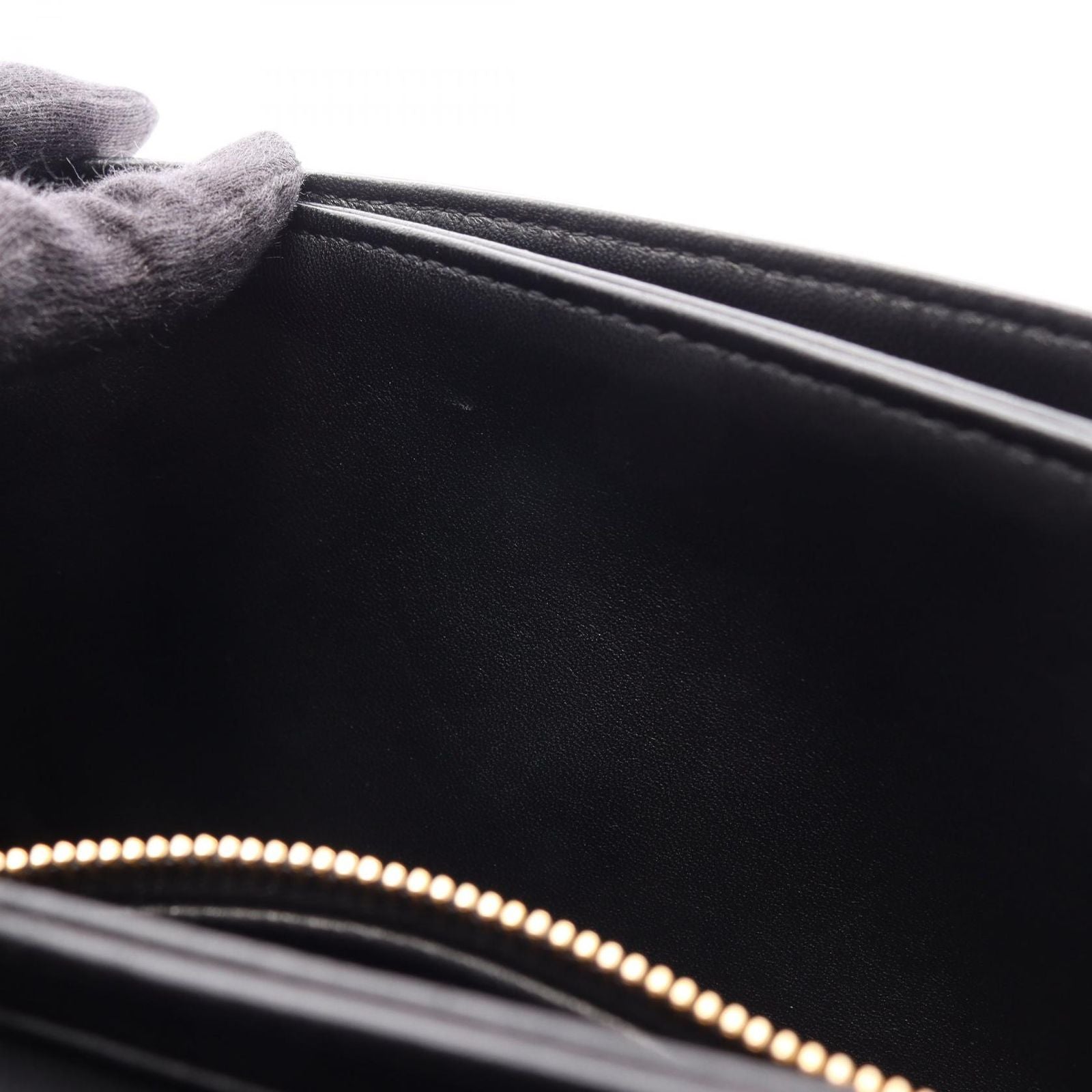 Celine Shoulder Bag Teen Triomphe Black Leather — view 7