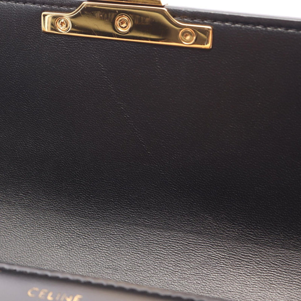Celine Shoulder Bag Teen Triomphe Black Leather — view 5