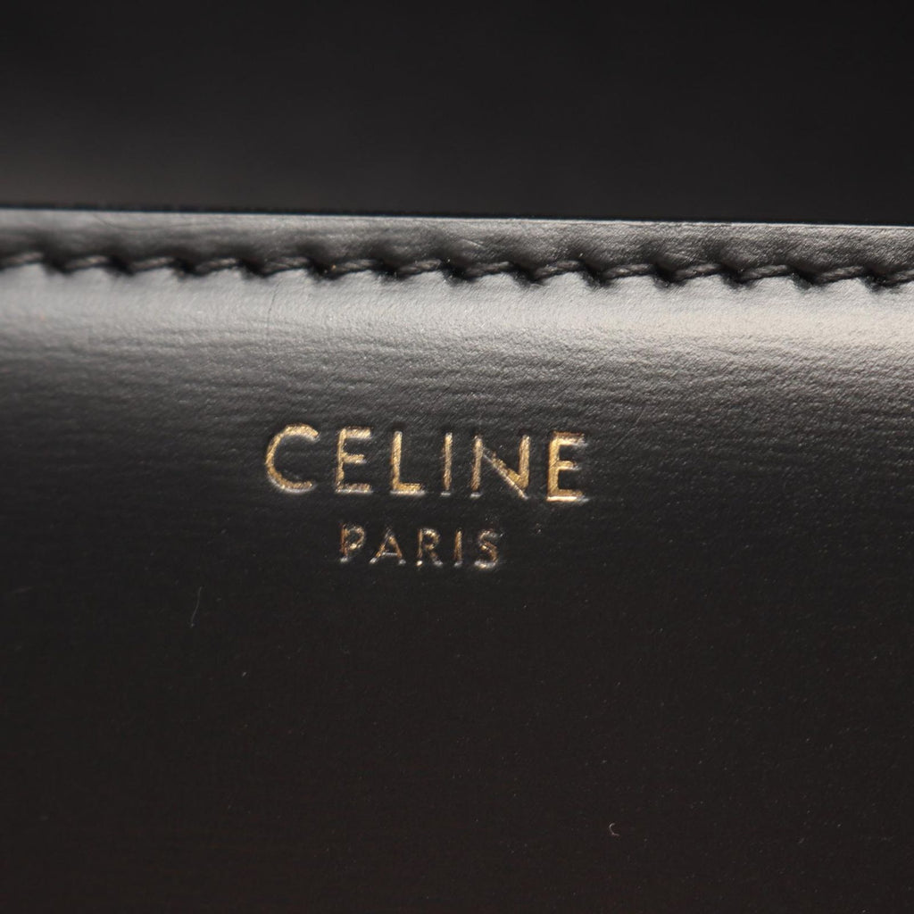 Celine Shoulder Bag Teen Triomphe Black Leather — view 4