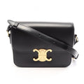 Celine Shoulder Bag Teen Triomphe Black Leather