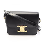 Celine Shoulder Bag Teen Triomphe Black Leather