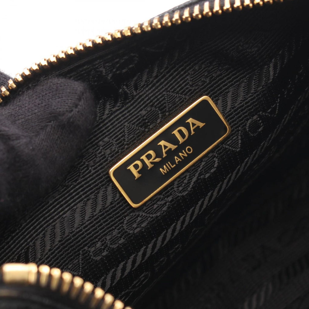 Prada Shoulder Bag Re-Edition Black Saffiano Leather 2005 2-Way — view 4