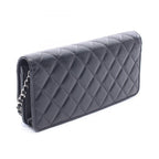 Chanel Shoulder Bag Quilted Black Caviar Leather Chain — view 2