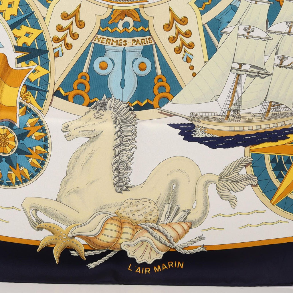 Hermes Scarf Carre 90 L'air Marin Silk — view 5