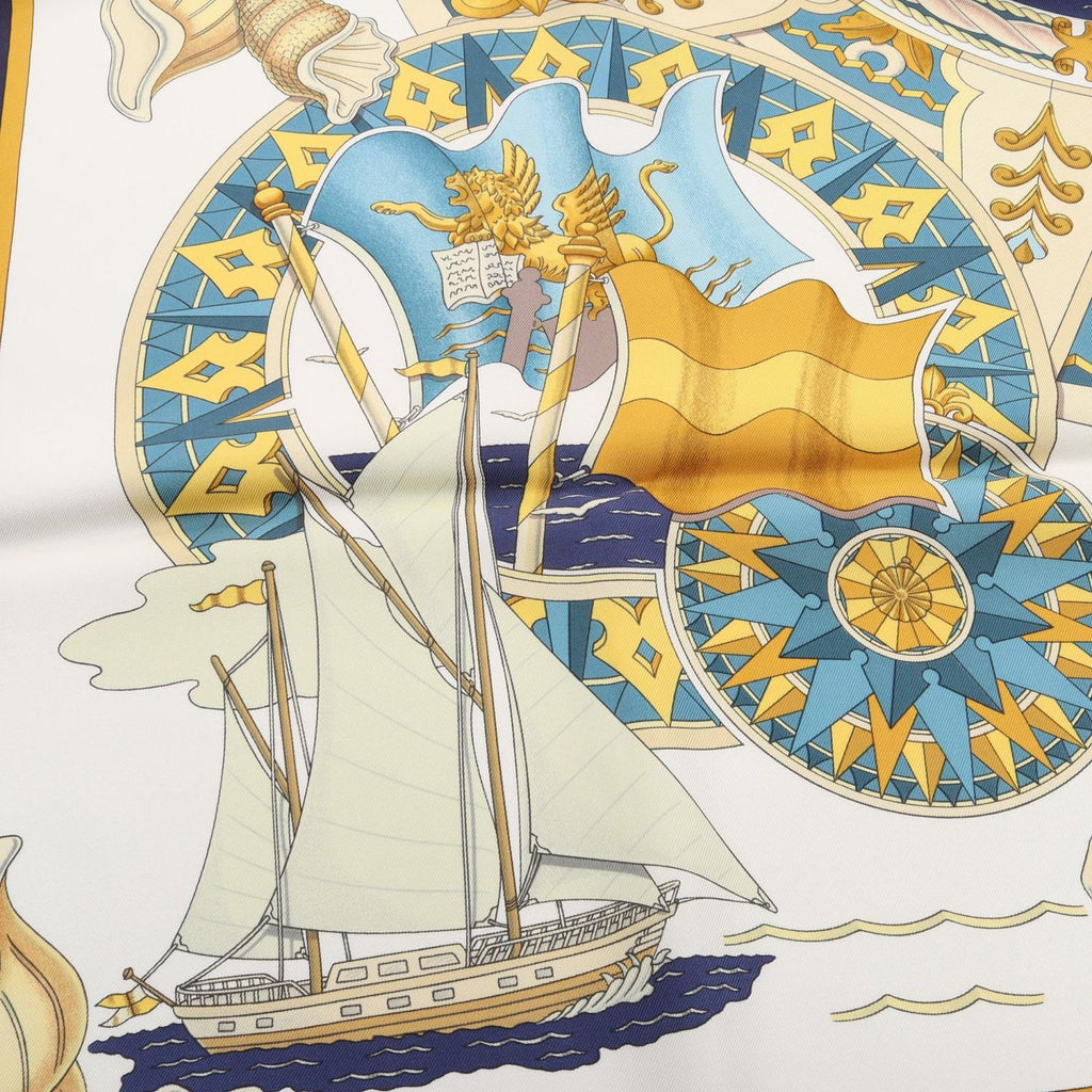 Hermes Scarf Carre 90 L'air Marin Silk — view 6