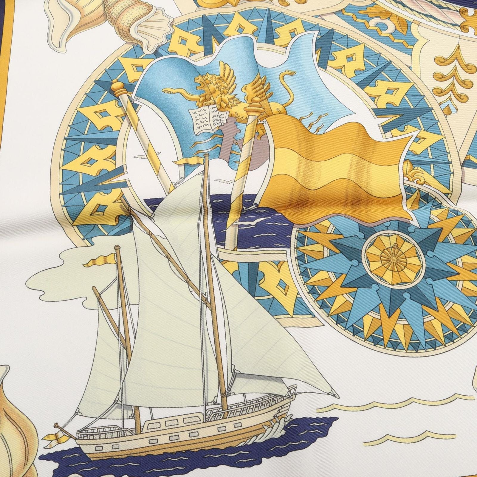 Hermes Scarf Carre 90 L'air Marin Silk — view 6