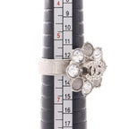Chanel Ring CC Logo Flower Motif Silver — view 5