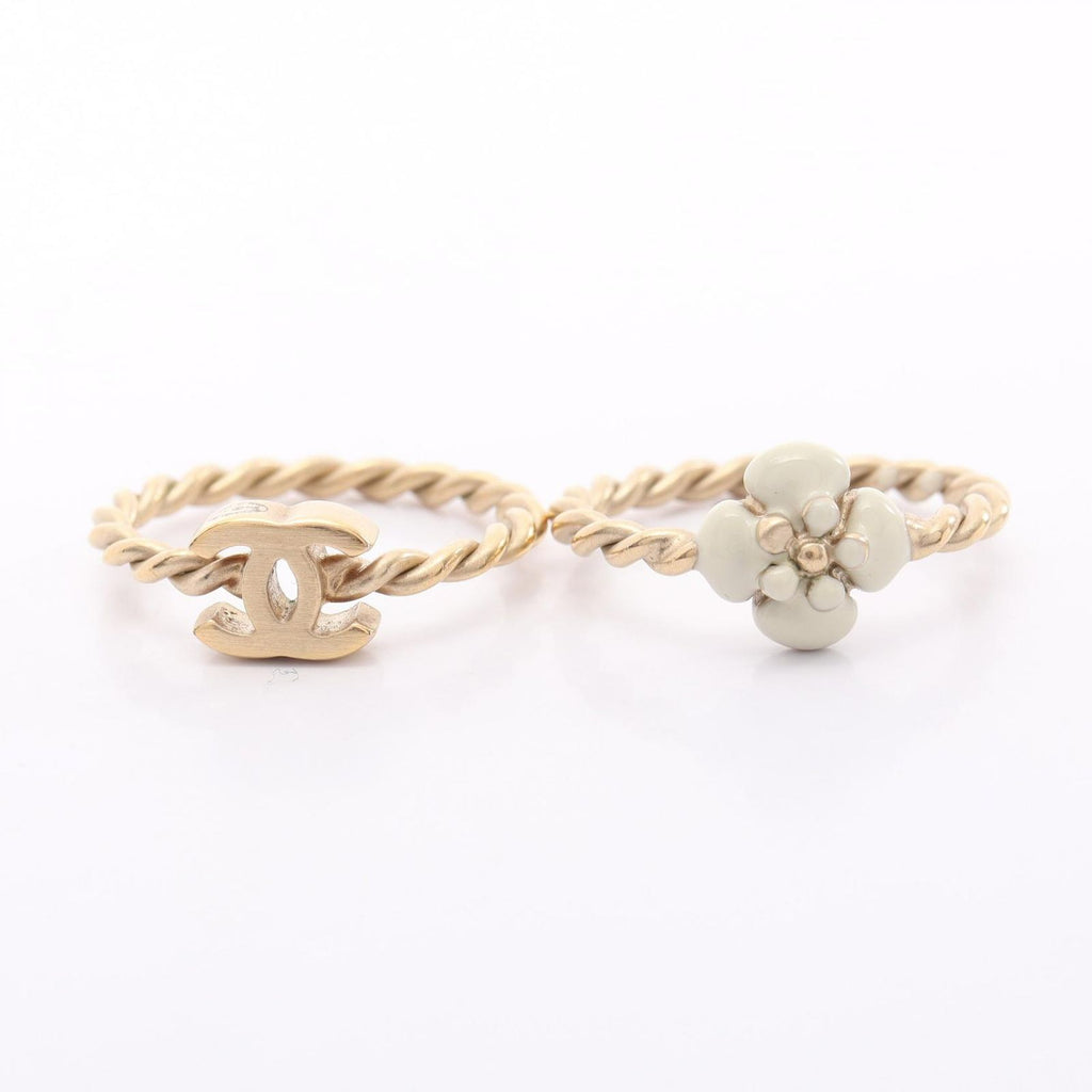 Chanel Ring CC Logo Camellia Point Set — view 4