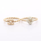 Chanel Ring CC Logo Camellia Point Set — view 4
