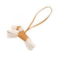 Hermes Charm Buddy Sesame Shearling Keychain