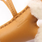 Hermes Charm Buddy Sesame Shearling Keychain — view 3