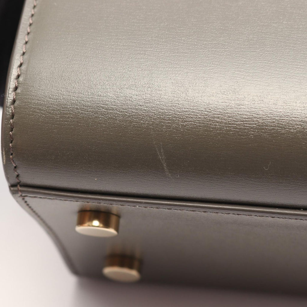 Saint Laurent Paris Handbag Sac de Jour Baby 2-Way Charcoal Gray Leather — view 6