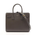 Saint Laurent Paris Handbag Sac de Jour Baby 2-Way Charcoal Gray Leather