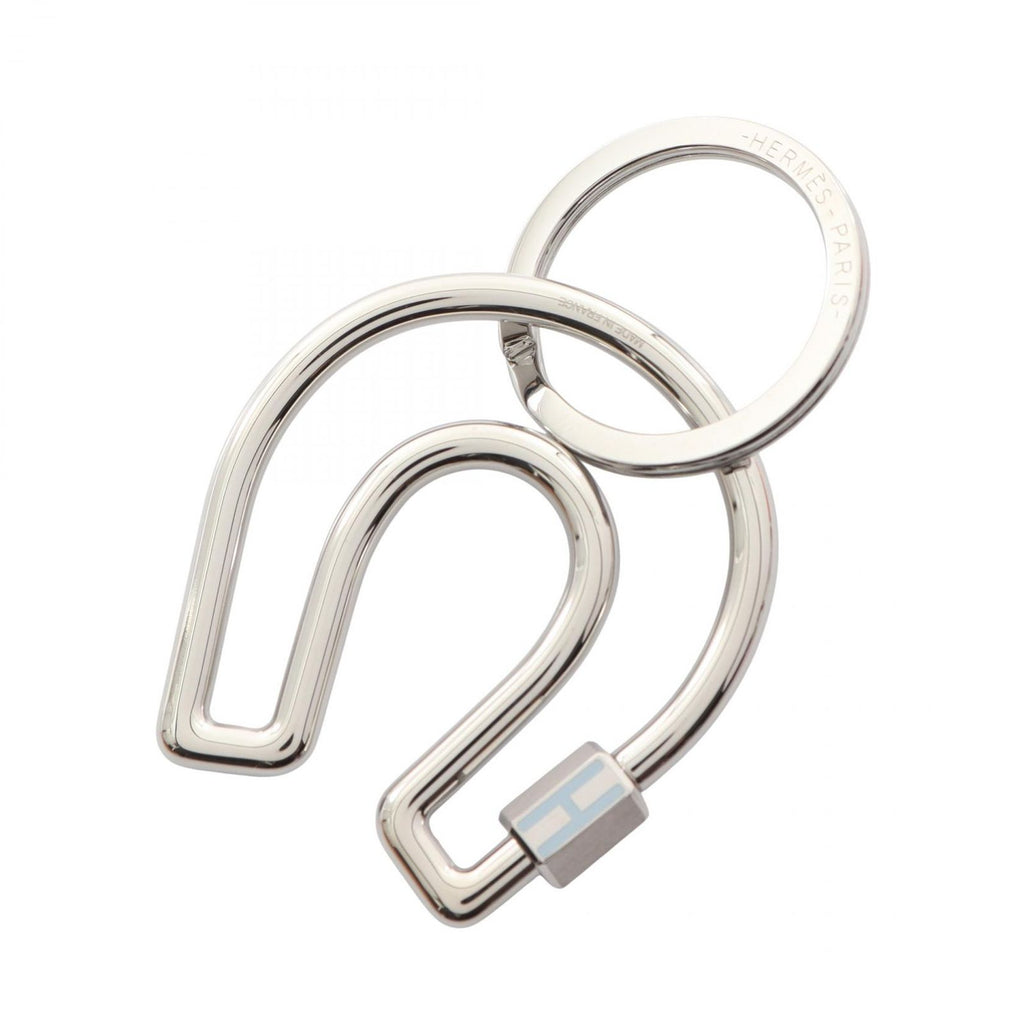 Hermes Key Holder Fer a Cheval Silver