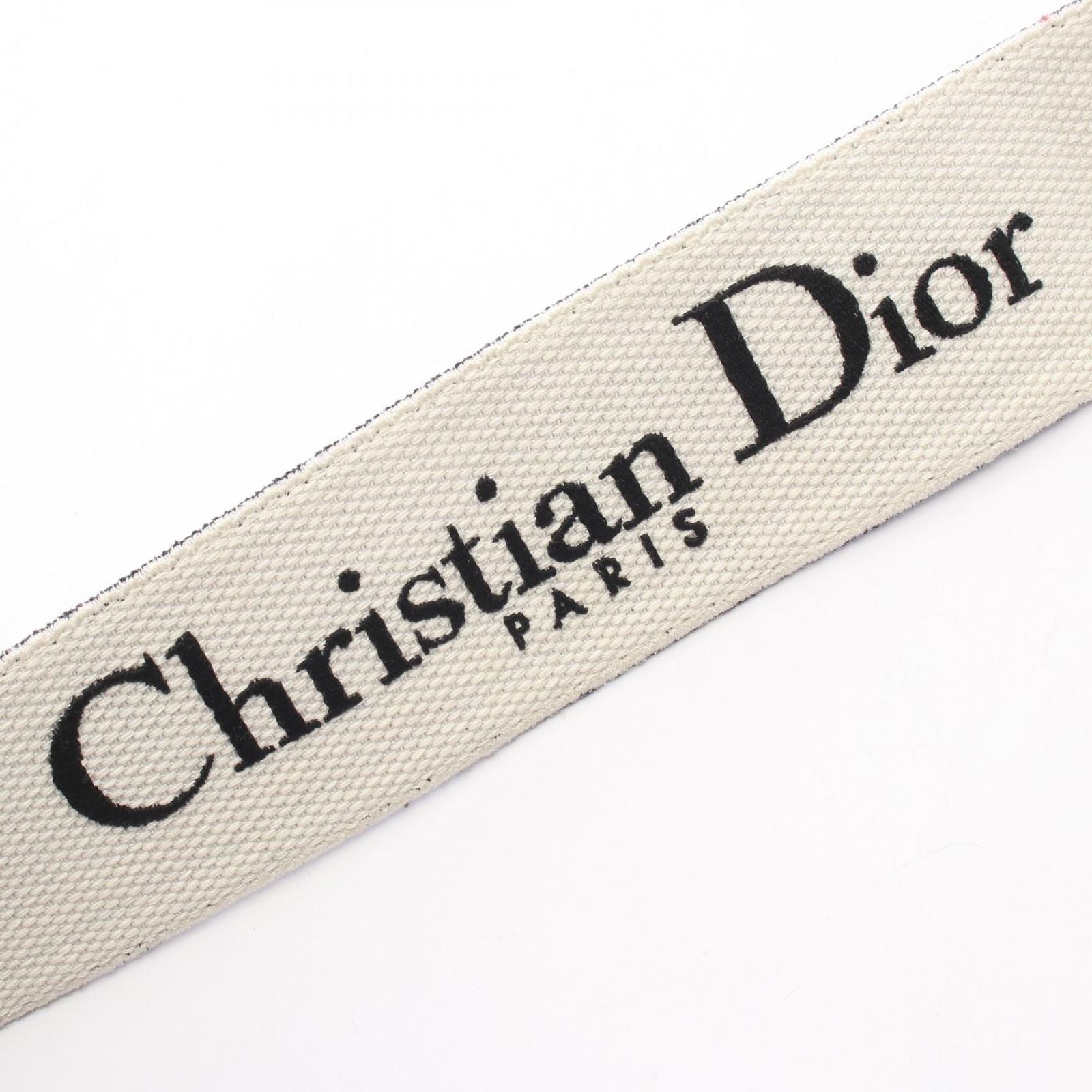 Dior Shoulder Strap 30 Montaigne Houndstooth White Black Canvas Leather Handbag — view 3