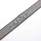 Dior Shoulder Strap 30 Montaigne Houndstooth White Black Canvas Leather Handbag — view 7