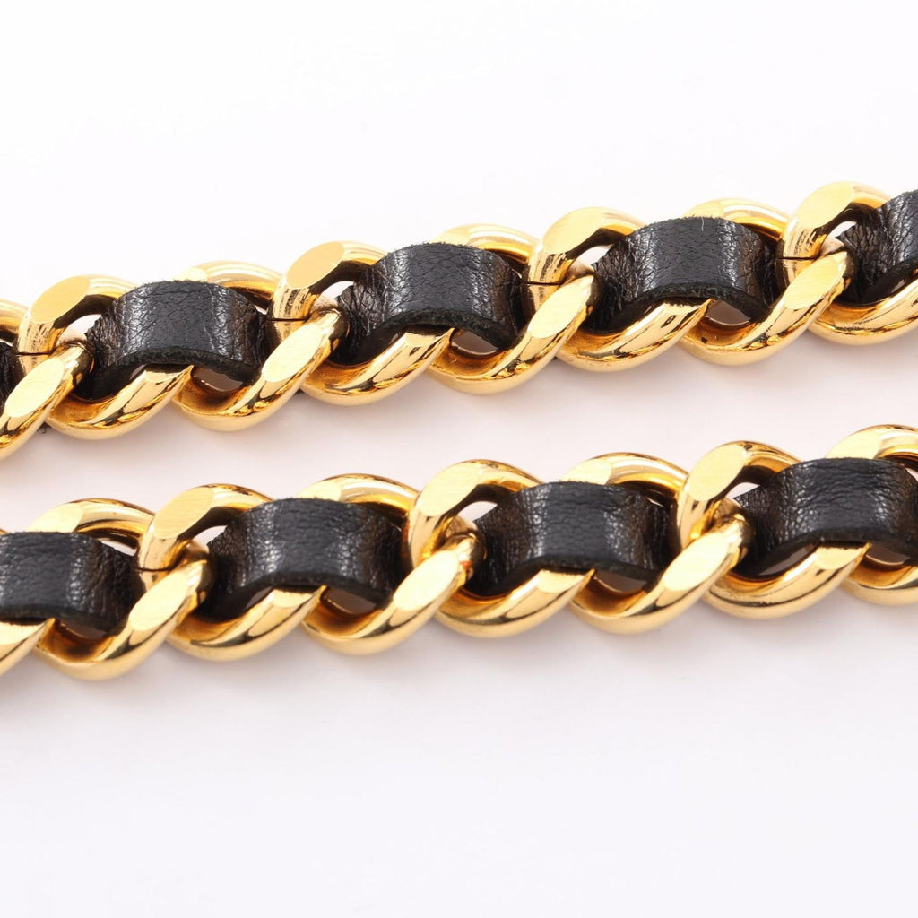 Chanel Belt CC Logo Coin Chain Leather — view 6