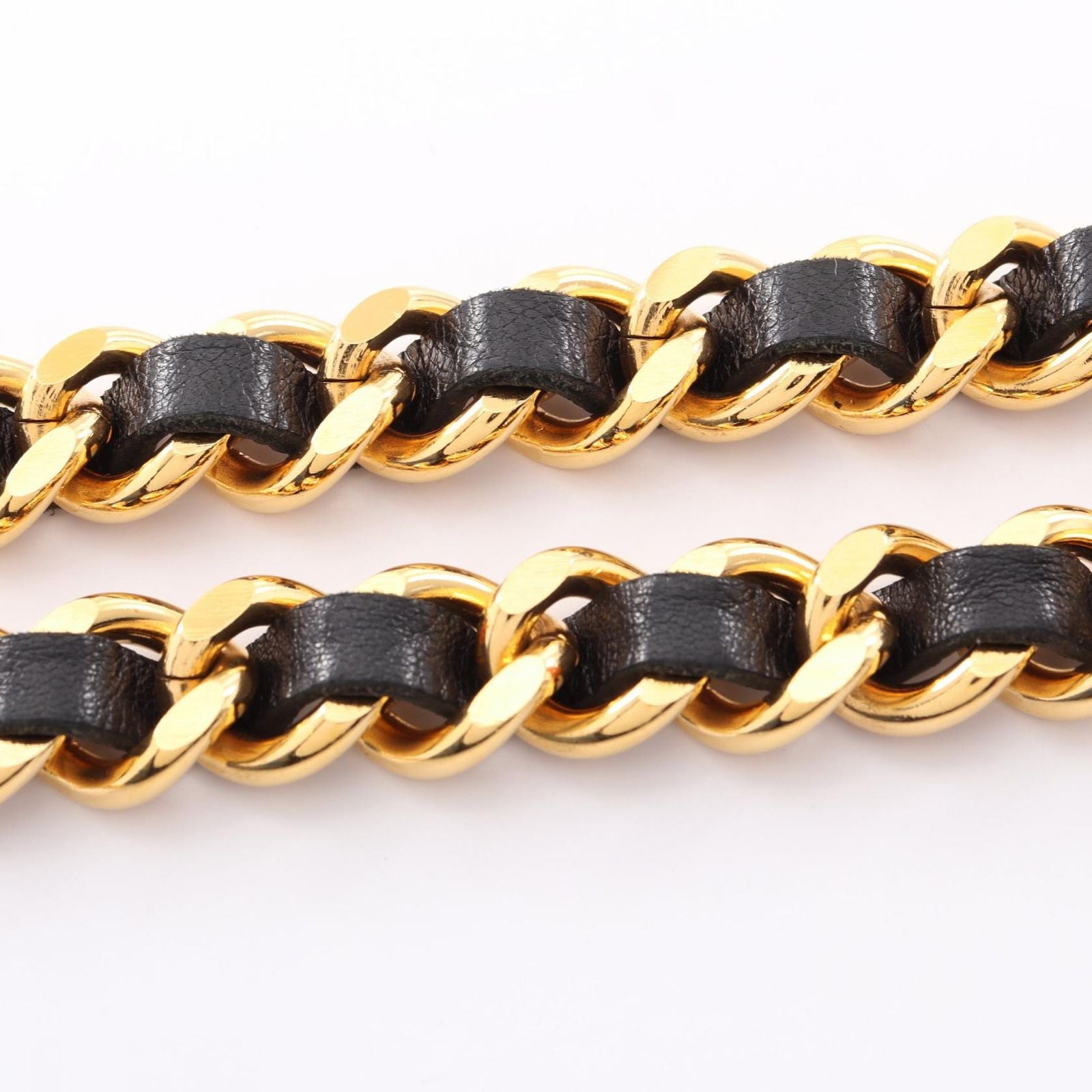 Chanel Belt CC Logo Coin Chain Leather — view 6