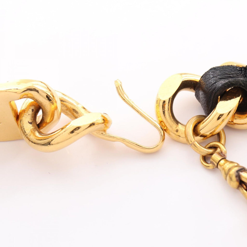 Chanel Belt CC Logo Coin Chain Leather — view 3