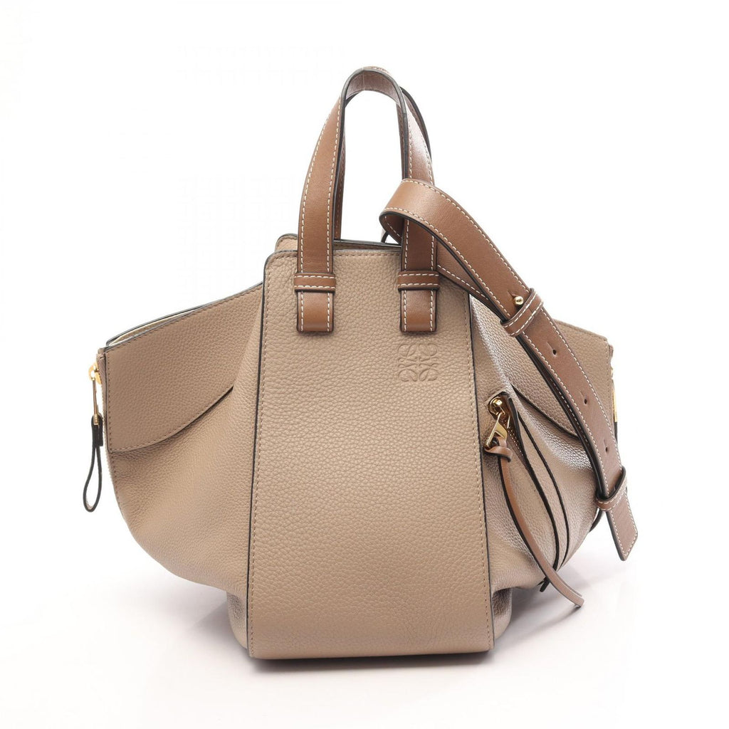 Loewe Handbag Hammock Small 2-Way Greige Leather