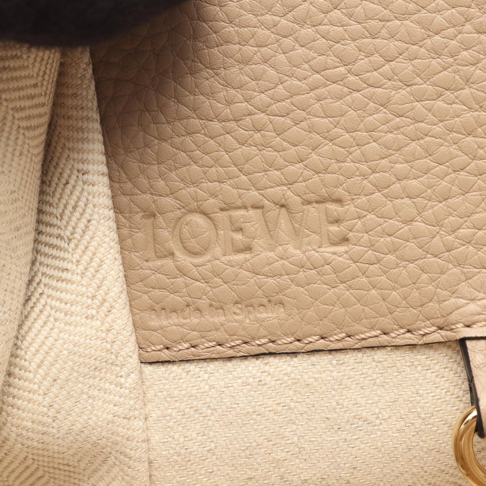 Loewe Handbag Hammock Small 2-Way Greige Leather — view 4