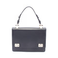 Prada Soft Calfskin Black Leather Flap Shoulder Bag
