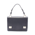 Prada Soft Calfskin Black Leather Flap Shoulder Bag