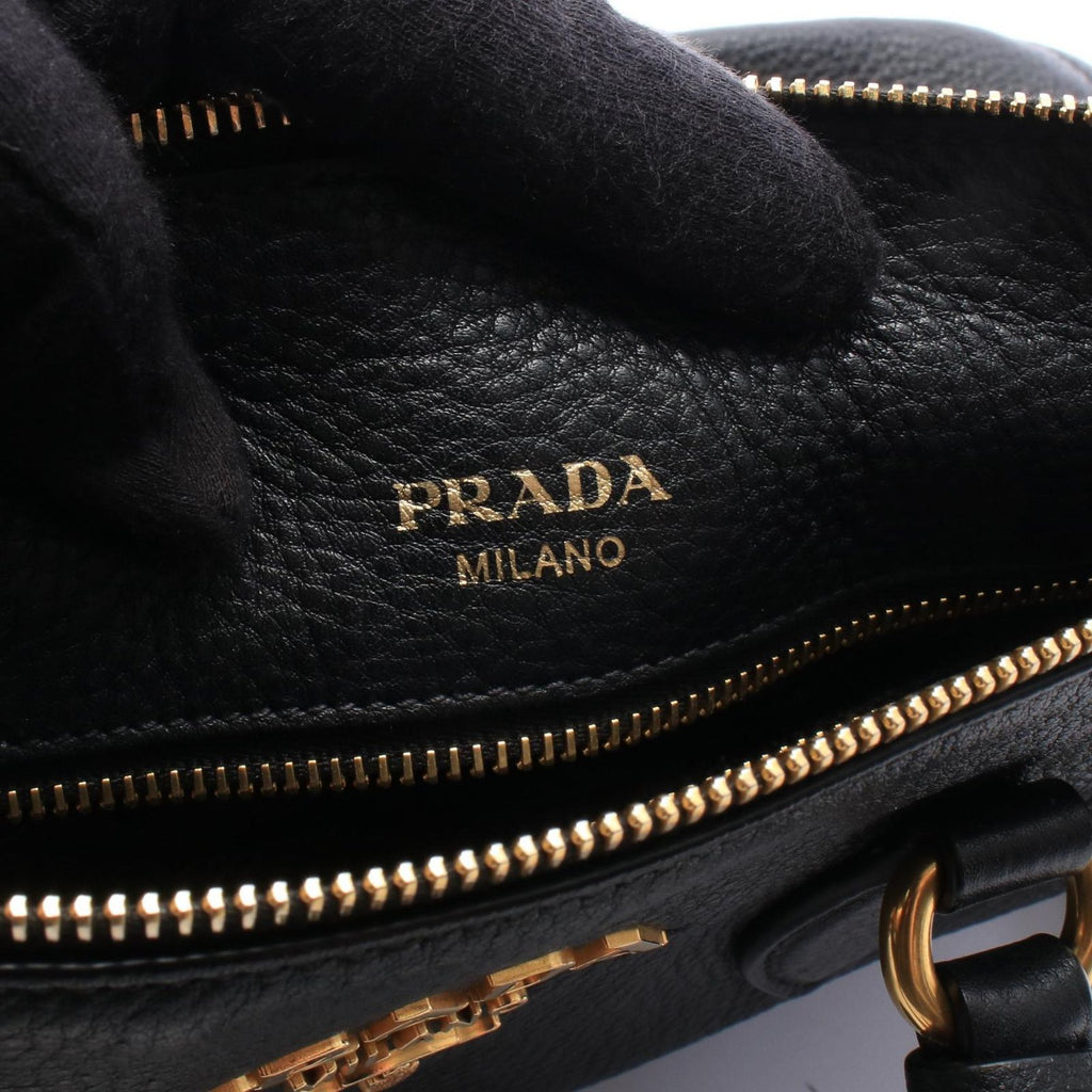 Prada Black Leather 2-Way Boston Bag — view 4