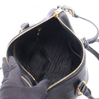 Prada Black Leather 2-Way Boston Bag — view 3