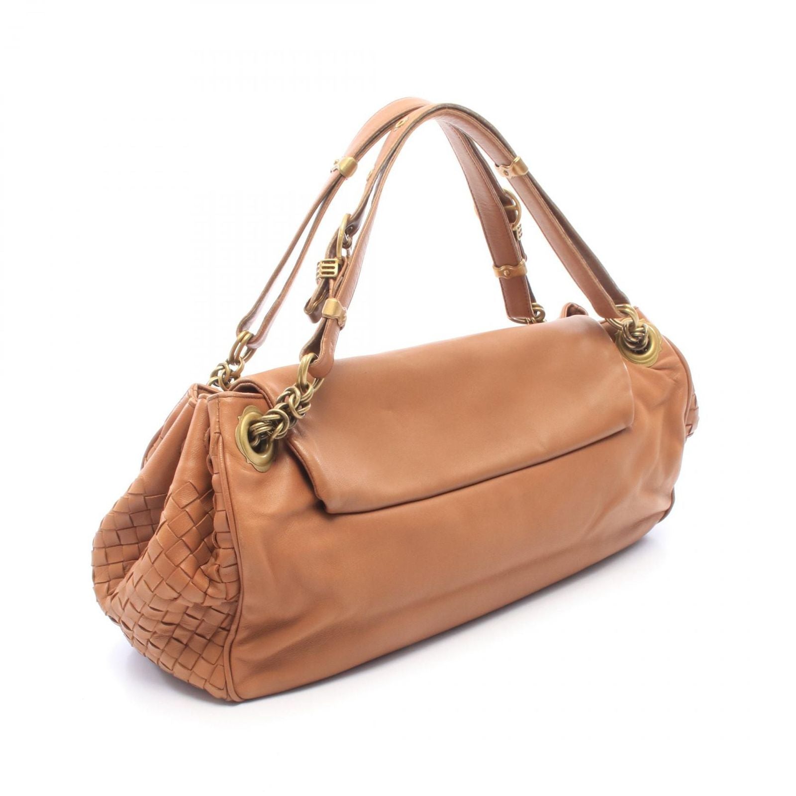 Bottega Veneta Handbag Intrecciato Camel Lambskin — view 2
