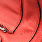 Prada Tote Bag Vitello Phenix Red Leather Triangle Logo — view 8