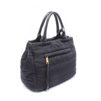 Prada Handbag Tessuto Bomber 2-Way Black Nylon Leather Ribbon — view 2