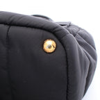 Prada Handbag Tessuto Bomber 2-Way Black Nylon Leather Ribbon — view 5