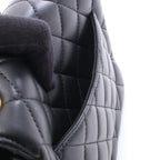 Chanel Shoulder Bag Mini Quilted Black Lambskin Chain — view 6