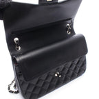 Chanel Shoulder Bag Maxi Quilted 30 Classic Large Double Flap Black Lambskin — view 8