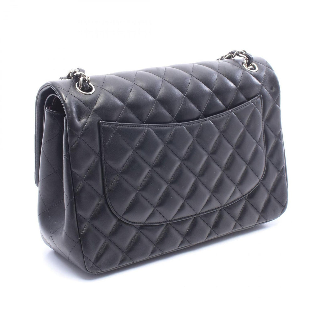 Chanel Shoulder Bag Maxi Quilted 30 Classic Large Double Flap Black Lambskin — view 2