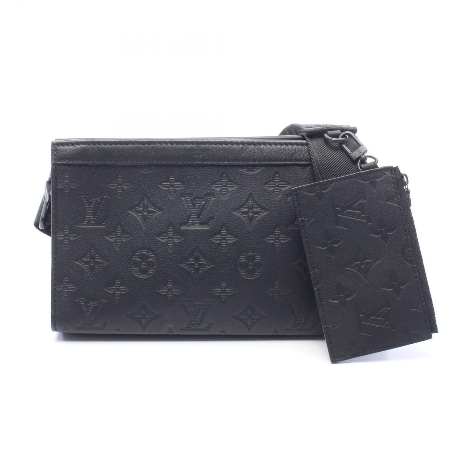 Louis Vuitton Shoulder Bag Gaston Wearable Wallet Noir Leather